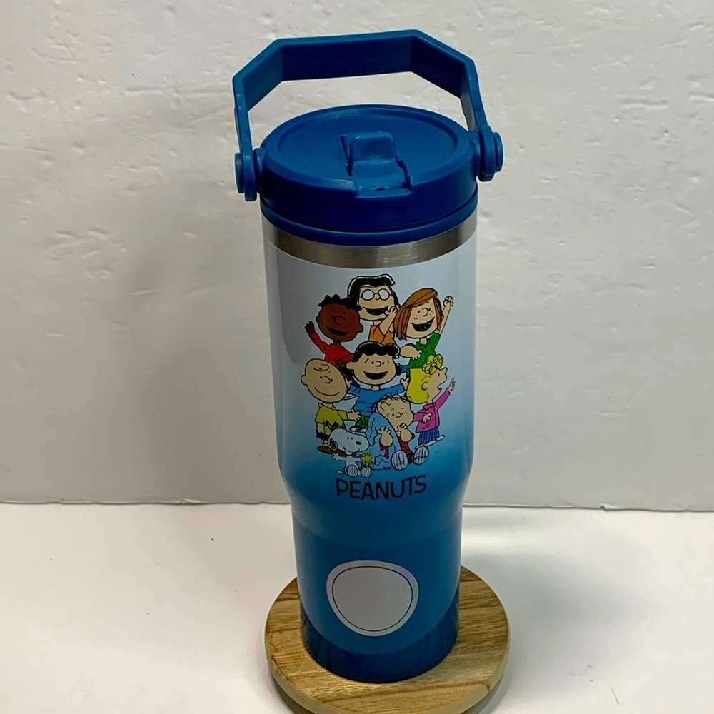 Peanuts Gang Travel Tumbler 30 oz Stainless Steel Cup New